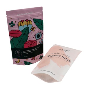 Düşük adedi özel mat gıda ambalaj geri dönüşümlü fermuar üst fermuar plastik Stand up fıstık topu kılıfı 8oz aperatif aperatif Doy paketi çanta - Product Image 1