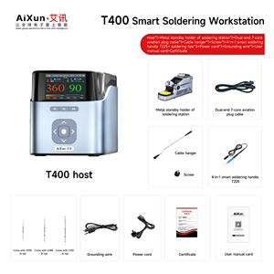 Aixunエレクトロニクスはんだ付けステーションT400はんだ付けステーション230W T225はんだ付けアイロンチップインテリジェントはんだ付けワークステーション - Product Image 2