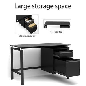 Home School Student Teacher Office Writing Table and <strong>Computer</strong> <strong>Desk</strong> Small Modern Office Staff CEO <strong>Desk</strong> with Drawers - Product Image 5