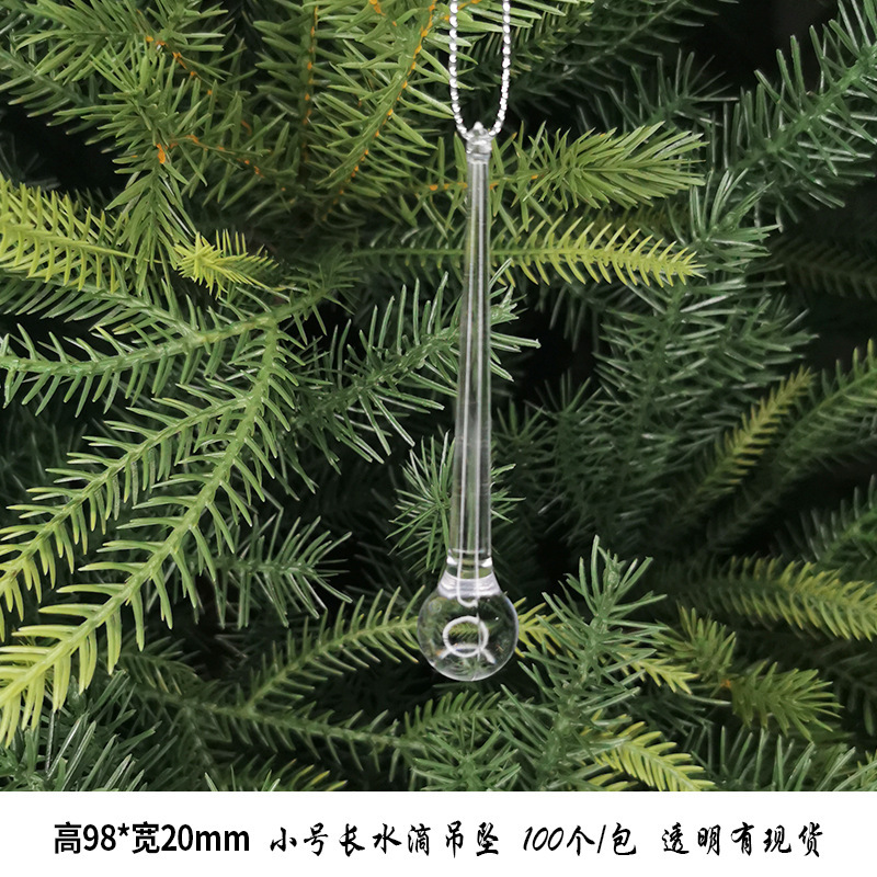 Pendentif goutte d'eau de 98 mm de long, 100/paquet sans corde