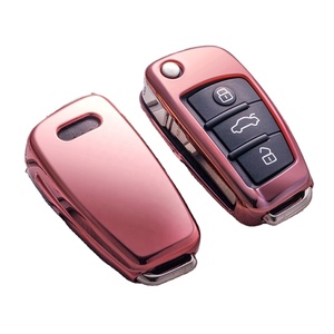 CHSKY TPU araba anahtarı kapağı için Audi A3 8P A4 A5 A6 A7 A8 Q7 katlanır tip anahtar kapağı kabuk TPU araba anahtarı kapağı için Audi - Product Image 1