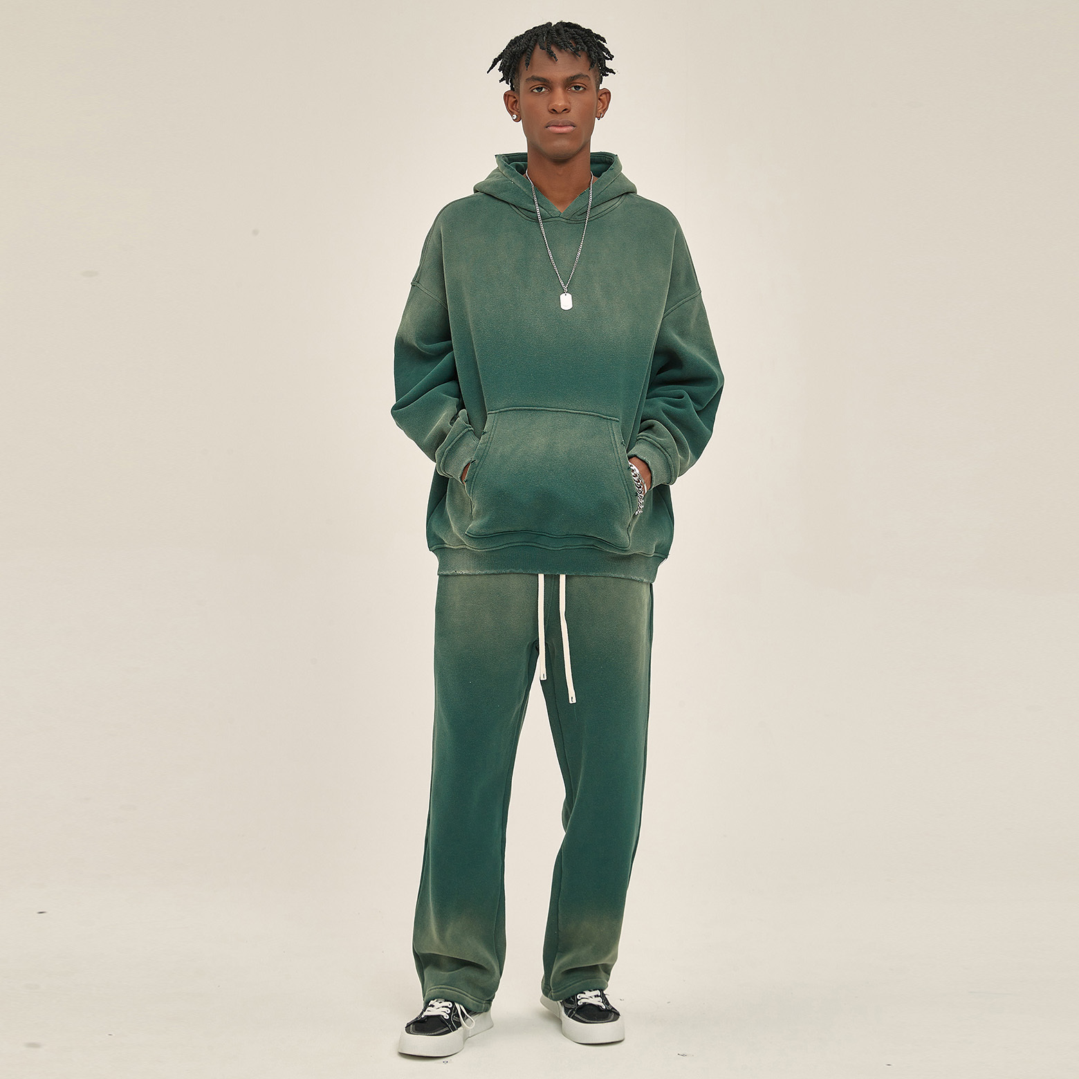 Conjunto verde oscuro