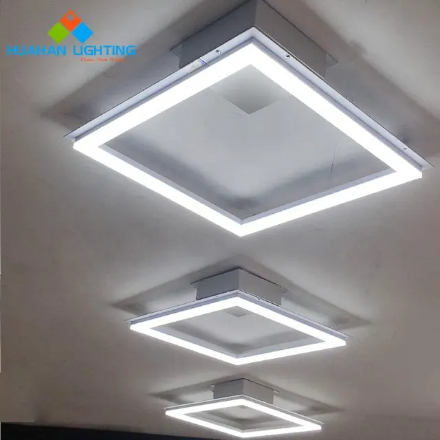 Ce Rohs Smd2835 48W akvaryum Led ışık paneli, 2X2 kare gömme montaj Led ince çerçeve düz Panel AYDINLATMA 60Cm * 60Cm