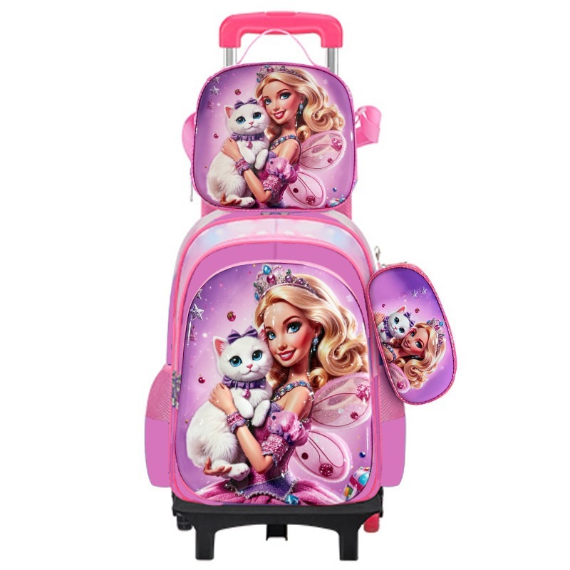 Ensemble sac à dos trois pièces chaton princesse