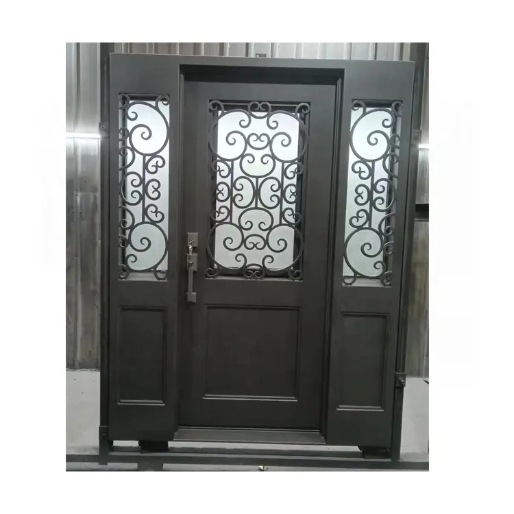 Battuto 2021 per porte nuovo arrivo a buon mercato personalizzato casa vecchia Dorga Digan moda Design attraente vendita calda porta in ferro personalizzata