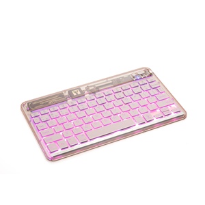 Teclado de ordenador inalámbrico Tablet PC Bluetooth teclado transparente teclado de tijera fina de Metal con retroiluminación LED para pestañas de Ipad - Product Image 3