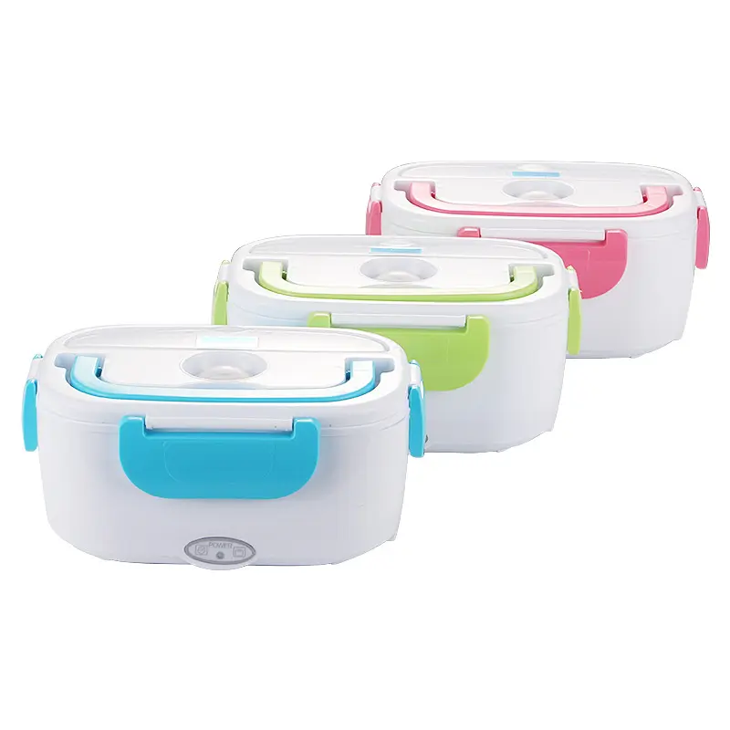 Boîtes à bento portables pour enfants chauffage électrique facile à nettoyer boîte à lunch en acier inoxydable Quadrate