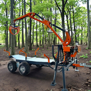 Prezzo più economico rimorchio in legno con gru ATV legname Log rimorchio con gru per il carico di tronchi con Grapples macchine forestali - Product Image 6