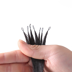 新製品フェザリングヘアエクステンション見えない二重描画高品質100% 人毛フェザリングヘアエクステンション - Product Image 1