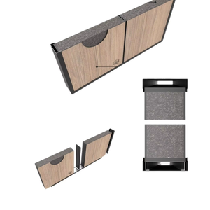 Profilo divisorio ufficio moderno singolo e doppio strato in alluminio per dividere il profilo di alluminio divisorio Spacesoffice - Product Image 5