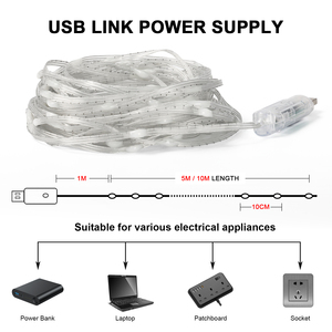 Decoraciones navideñas para exteriores, luces LED de 5m/10M/15m para árbol, controlador RGB, modo de interruptor para vacaciones con voltaje de entrada de 5V - Product Image 4