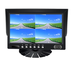 Monitor CCTV cuádruple digital de 7 pulgadas con 4 divisiones para automóviles y camiones Cámara de visión trasera de entrada RCA con conexión USB Garantía de 1 año - Product Image 4