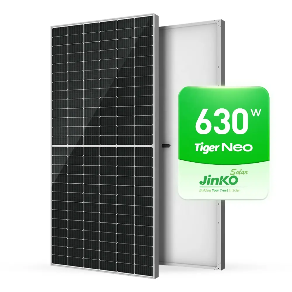 Jinko Tiger Neo pannello solare Mono bifacciale ad altissima potenza 610W 625W 630W N tipo pannelli fotovoltaici a mezza cella per uso del sistema