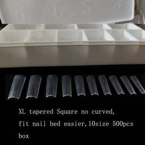 ปลายเล็บทรงสี่เหลี่ยมเรียว100% ไม่มี C Curve XL XXL - Product Image 5