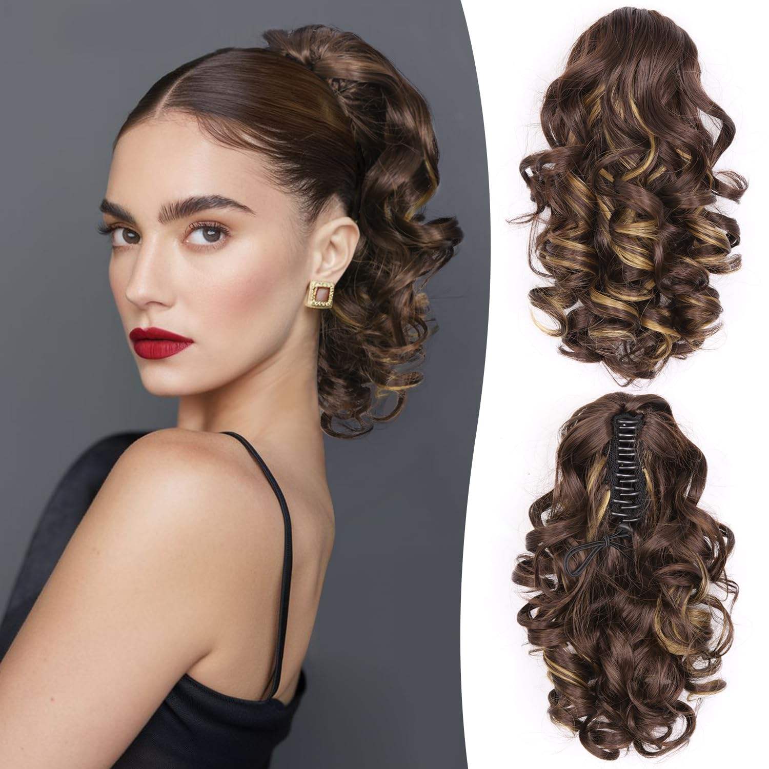 marrón con reflejos rubios