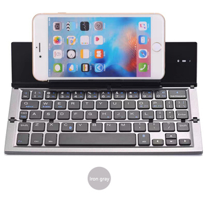 Three-Fold Mobile Phone/Tablet Universal <strong>Wireless</strong> <strong>Keyboard</strong> Aluminum Alloy USB Supports IOS <strong>Android</strong> <strong>for</strong> Windows Three <strong>Systems</strong> New - Product Image 6