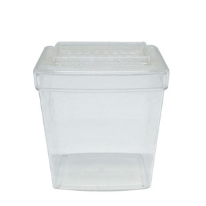 中国工厂方形可堆叠塑料存储透明盒 - Product Image 1