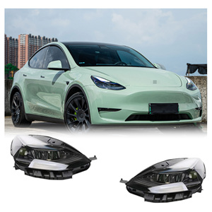 ไฟหน้า LED แบบต่อเนื่องสำหรับรถยนต์ Tesla รุ่น3 Y 2021-23อุปกรณ์เสริมรถยนต์ไฟหน้า LED แบบเต็ม - Product Image 1