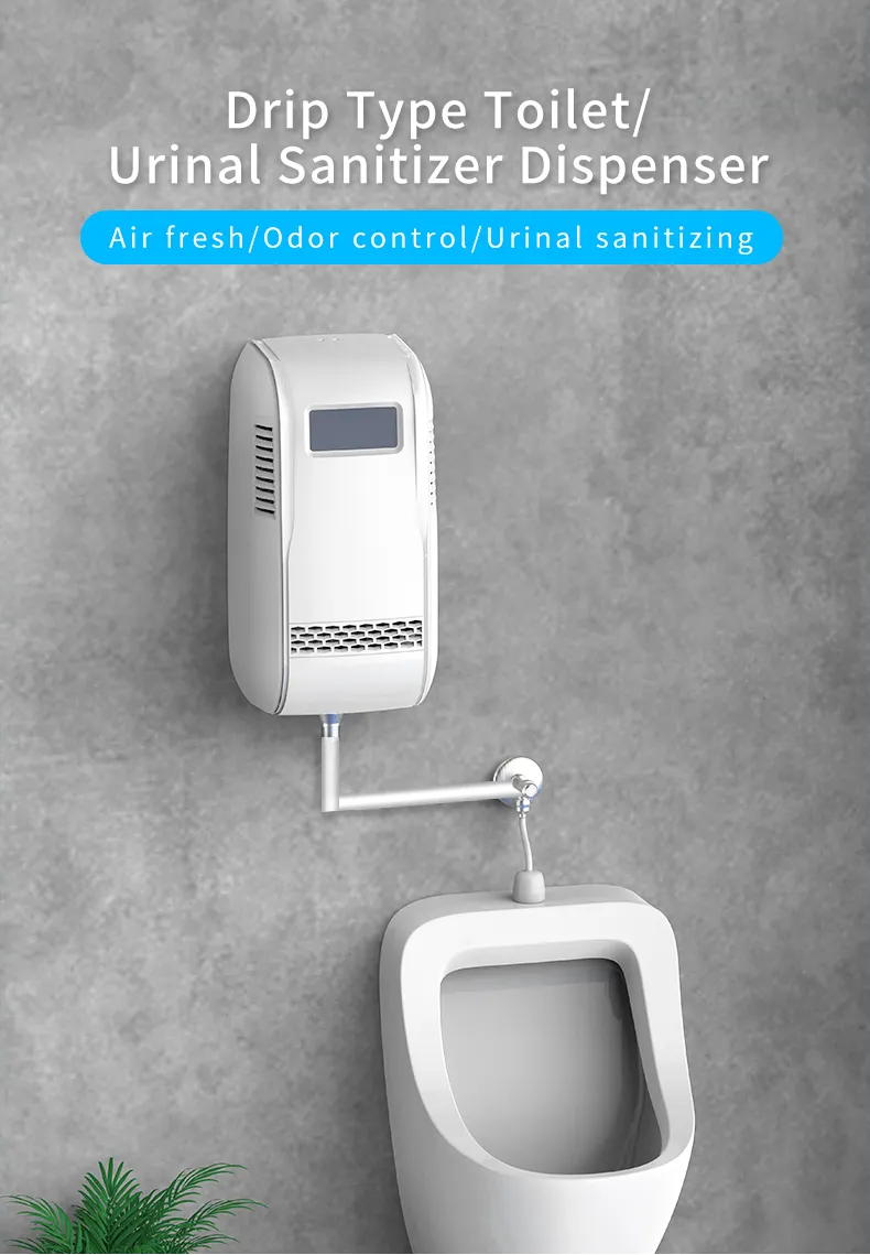 Faner pisuar temizleyici dispenseri banyo için özelleştirilmiş temizleyici dispenseri