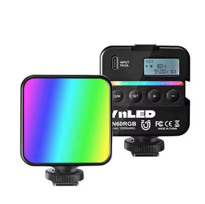 カメラ用ミニRGBLEDスクエアソフトライトフィル写真携帯電話自撮り棒ライブストリーミング自撮りVlog充電式 - Product Image 1