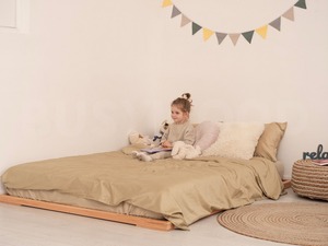 Vloerbed Futonbasis Japans Schrijnwerk Bedframe <span class=keywords><strong>Platform</strong></span> Bed Pallet Bed Laag Profiel Bed Tatami Bed Minimalistisch Houten Slaapkamerbed - Product Image 3