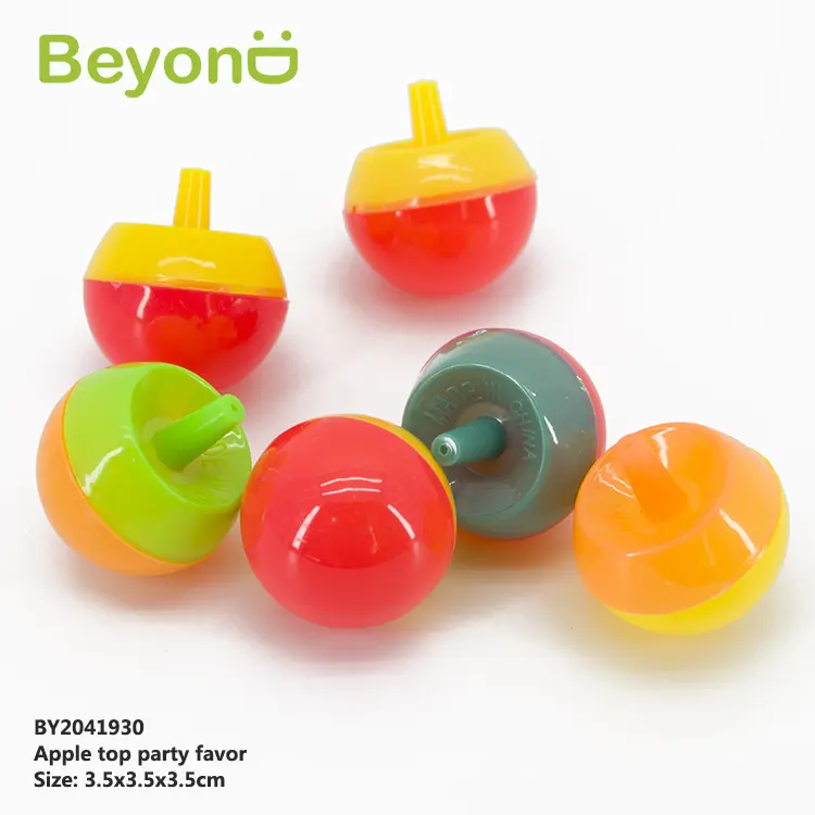 Mini top rotatif en plastique, jouet capsules bon marché pour enfants