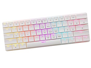 Mini Teclado mecánico personalizado de fábrica de 61 teclas, 60% tri-modo, retroiluminación LED RGB de colores mezclados, Teclado mecánico para Juegos de oficina - Product Image 2