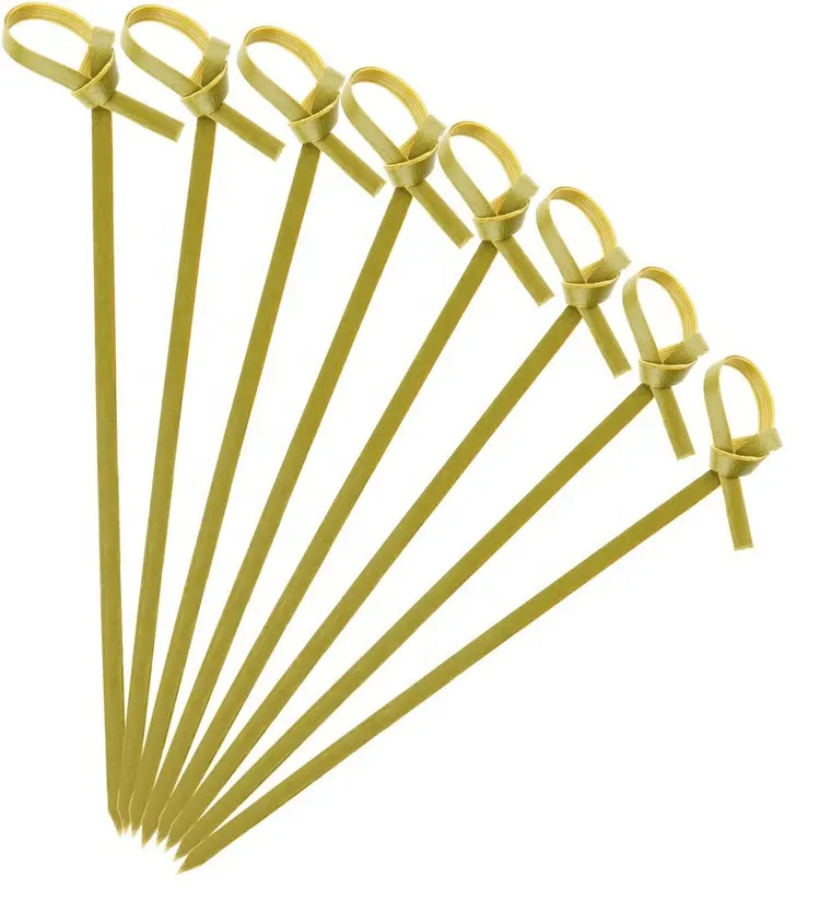 Bastoncini di bambù Marshmallow per arrosti China Export spiedini di bambù annodati ad anello Standard spiedino di legno per Agarbatti