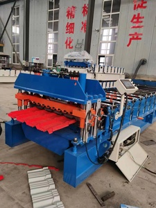 China Supplier's Used Q Tile Roof Roll Forming Machine Sale Glazed Iron Sheet Roofing Steel PLC Control <strong>System</strong> Motor Gear Core - Product Image 2