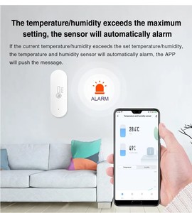Zigbee WIFI Tuya Smart <strong>Temperature</strong> and Humidity <strong>Sensor</strong> Detector Support Voice <strong>Control</strong> Hygrometer Smart Life APP - Product Image 5