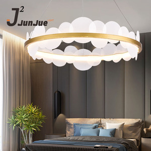 Nordic postmoderna soggiorno sala da pranzo luce lampadario di lusso semplice arte personalità creativa netto rosso modello di camera da letto della lampada