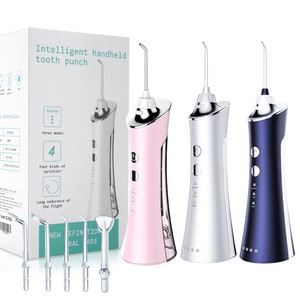 5 ugelli Flosser d'acqua portatile ad alta Frienquency impulso flusso d'acqua Cordless odontoiatrico per la cura orale irrigatore - Product Image 1