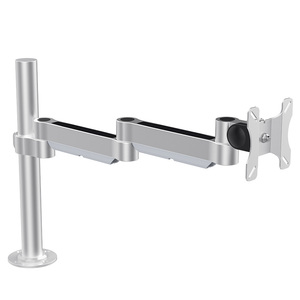 Industrial Silver Aluminum Alloy Retractable Cable <strong>Function</strong> Desktop Rotating <strong>Computer</strong> LCD <strong>Monitor</strong> Bracket 90 Degree for - Product Image 6
