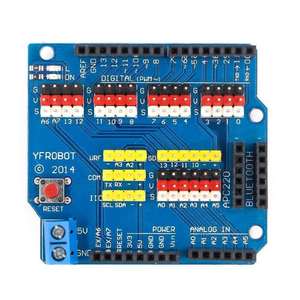 V5 Sensorschild Erweiterungsplatte Schild für Arduino UNO R3 V5.0 elektronisches Modul Sensorschild V5 Erweiterungsplatte