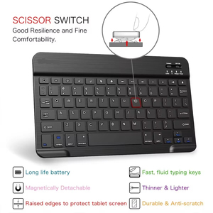 Rechargeable Mute Mini BT Wireless <strong>Keyboard</strong> Mouse Set Ultrathin Phablet Laptop <strong>Computer</strong> Ergonomic Design <strong>Key</strong> Board for ipad - Product Image 2