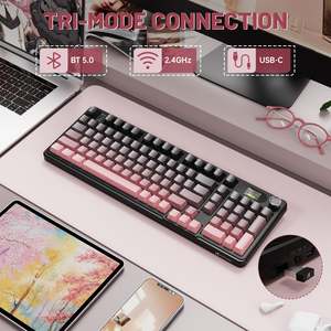 Attack Shark X98Pro Blueberry AXIS lado grabado teclas lado grabado con pantalla Bluetooth Teclado mecánico para juegos personalizado