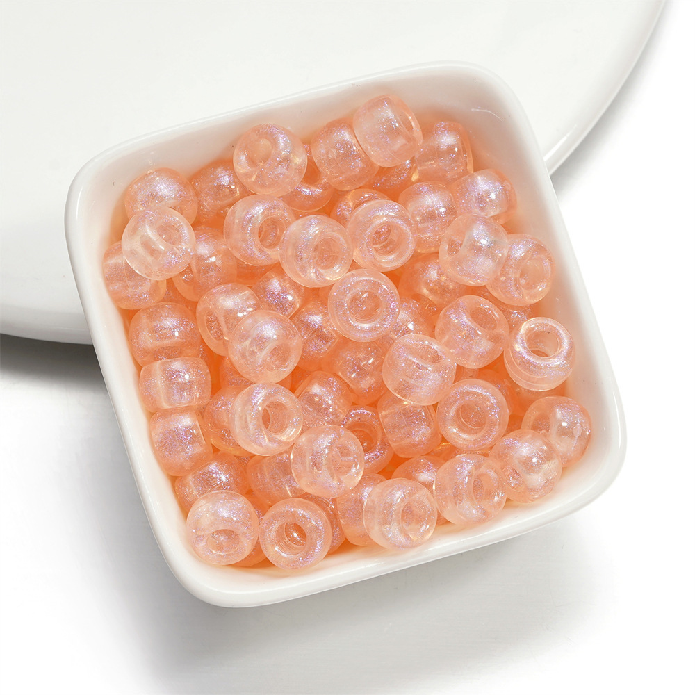 Perles acryliques en forme de baril de sirène - Orange