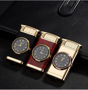 Fashion Design Blue Flame <strong>Lighter</strong> <strong>with</strong> Lighting <strong>Function</strong> Quartz Watch Dial Portable Commercial Cigarette <strong>Lighter</strong> for Gift - Product Image 5