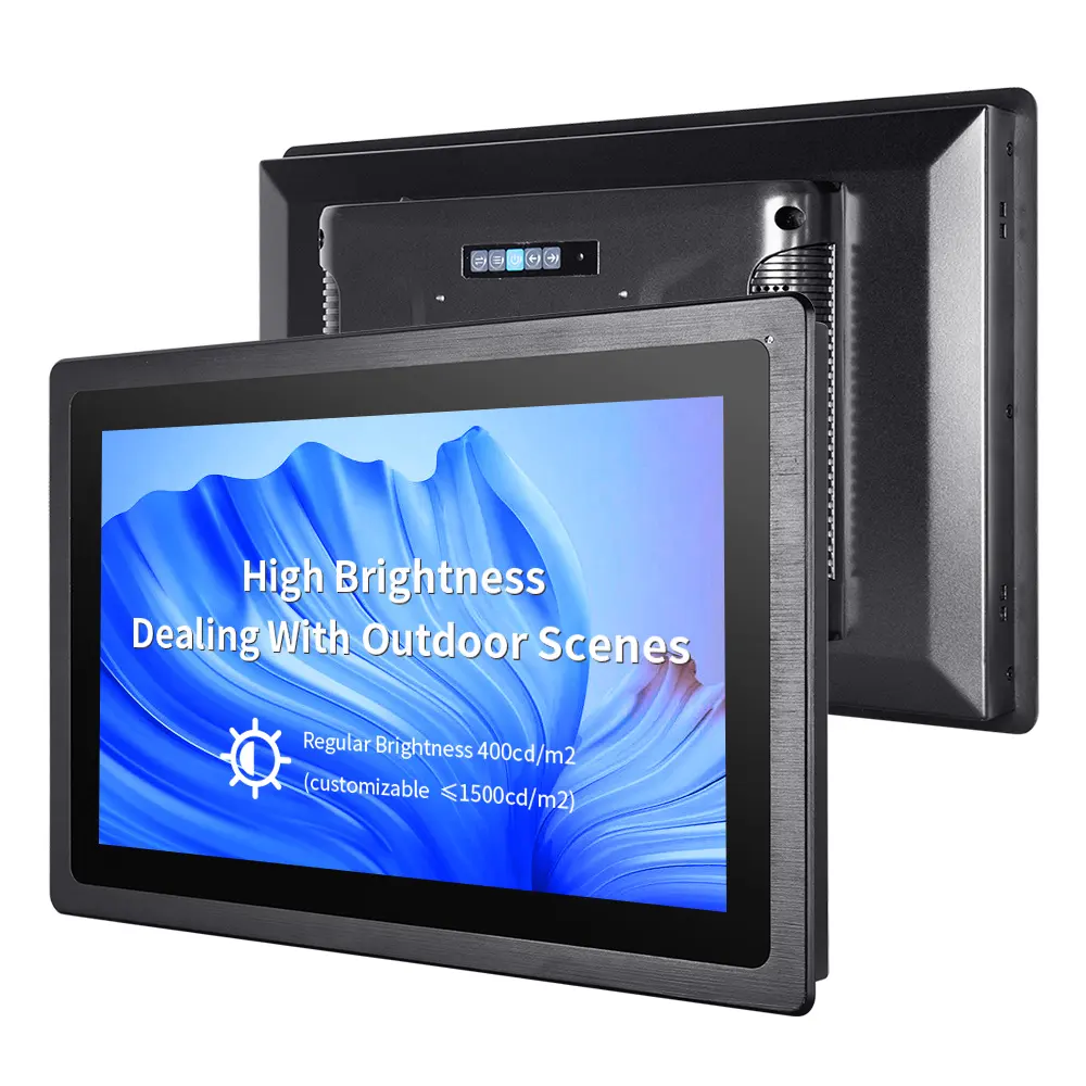 KIOSK 용 22 인치 LCD PCAP 터치 스크린이있는 오픈 프레임 햇빛 야외 하이라이트 터치 스크린 디스플레이 모니터