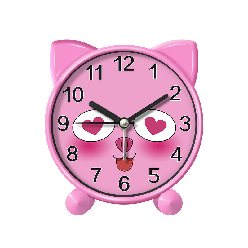 Despertador de cerdito rosa.