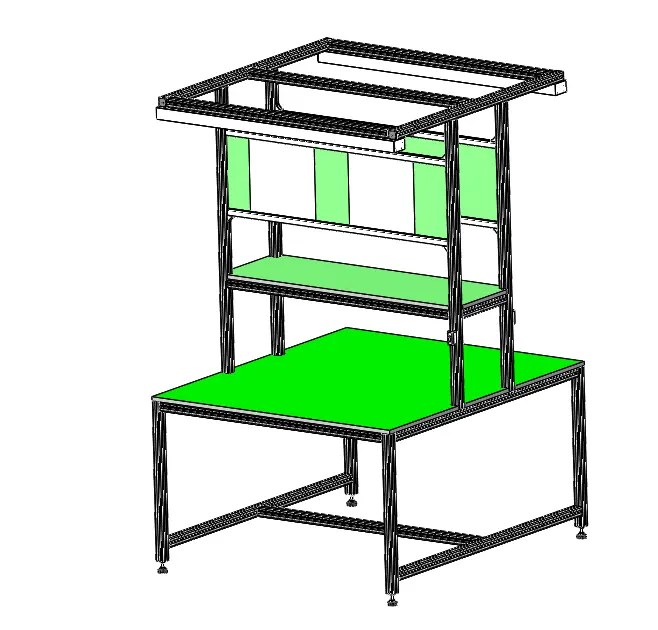 Table de surface de travail antistatique ligne d'assemblage de profilés en alliage d'aluminium table d'emballage table d'opération d'entretien d'usine d'atelier