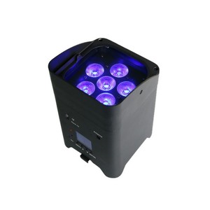 6x15w rgbwa uv 6 in 1 wifiアプリコントロールLEDバッテリーパーライトまたはバッテリースマートLEDパーライト