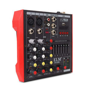 Professional 4-Channel Mini Audio Console <strong>Mixer</strong> 48V Phantom Power Interface Controller for PC Recording Stage Sound <strong>Pro</strong> Console