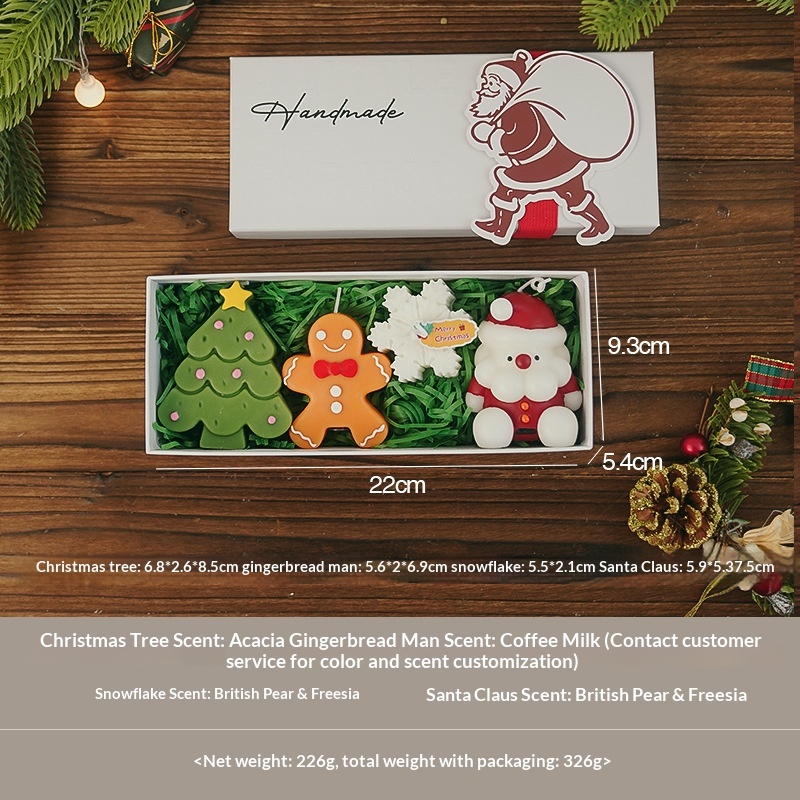 Campana tintineante + Papá Noel + Árbol de Navidad + Bolsa de regalo