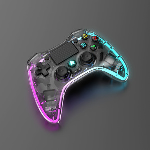 Transparenter drahtloser RGB-Controller Touch Control Gamepad Joystick Kompatibel mit PS4/Switch/TV/Android/IOS-Geräten