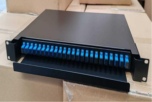 Feiboer 2U/9U/24U ODF montaje en rack Simplex fibra óptica Patch Panel 24/48 puertos multimodo SC APC Slide para redes 3G/4G/5G - Product Image 2