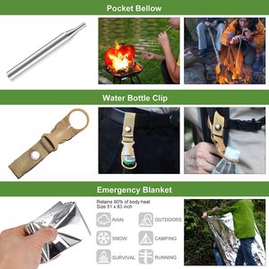 Outdoor Camping Natural <strong>Disaster</strong> Earthquake Emergency Waterproof Adventure First Aid Sos Survival Tools Kit Set Wholesale - Product Image 6