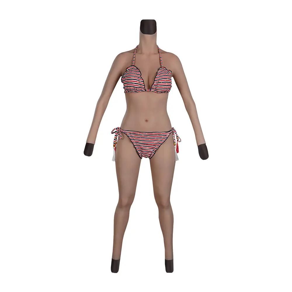Brand New High Quality Full Body Set Crossdressers C Cup Silicone Female Body Suit One-piece Vagina