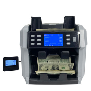 2 <strong>CIS</strong> Two Pockets Bill Counting Banknote Currency Cash Money <strong>Note</strong> Mix Value Counter and Sorter <strong>Machine</strong> - Product Image 2