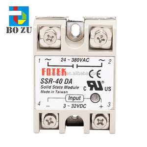 Однофазное твердотельное реле SSR-40DA dc-ac 40A фактически 3-32V dc 24 -380V AC SSR реле без защиты релейный модуль